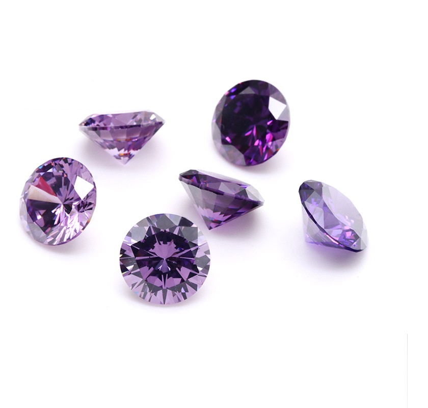 Deep Purple Zircon Naked Stone Gem Engros