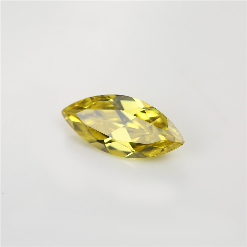 5A Custom Yellow Produsent Engros Marquis Cubic Zirconia for smykker